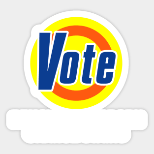 VOTE Removes Stubborn Orange Stains Detergent Funny Sticker